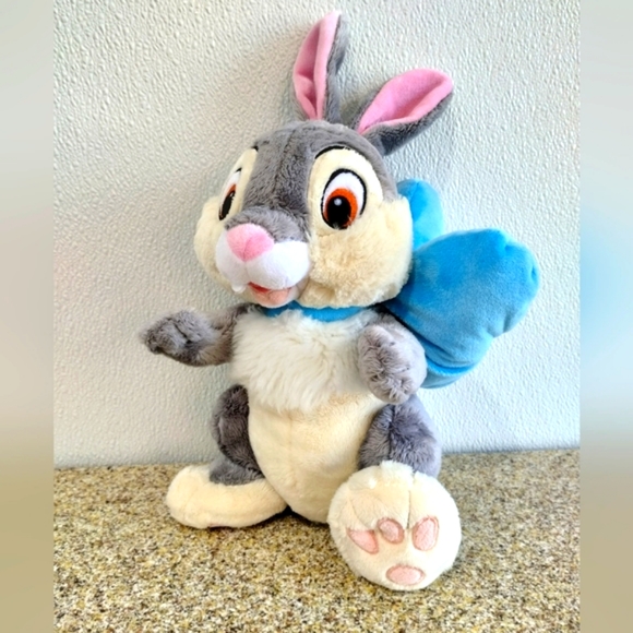 ✓Disney Store PLUSH 10"THUMPER with blue ribbon Rabbit Bambi Movie! RARE!!! - Picture 2 of 16